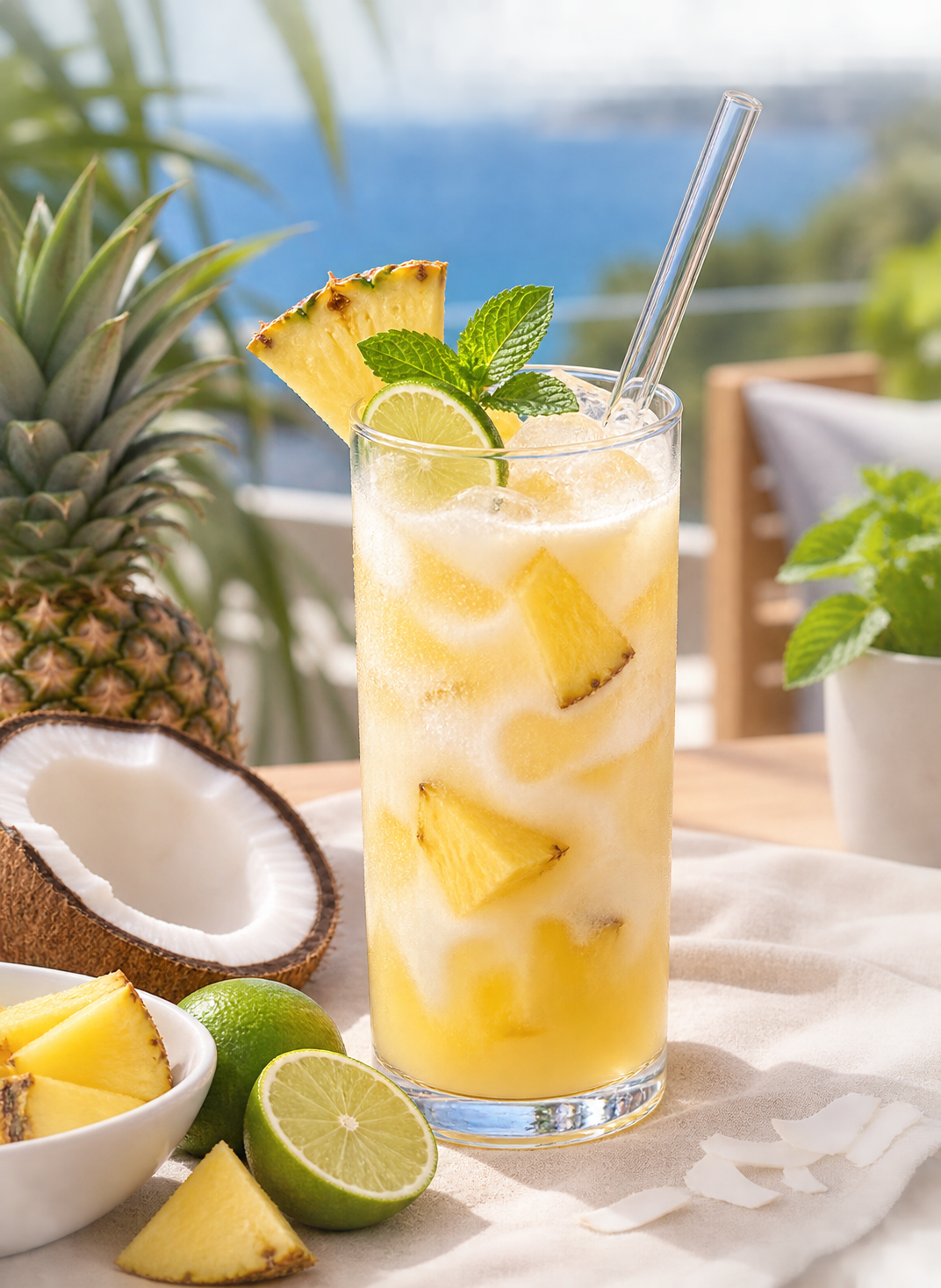 Ananas-Kokos-Mocktail